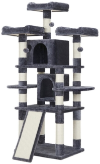 Feandrea Kratzbaum, großer Katzenbaum, 170 cm, rauchgrau von Songmics PCT18GYZ