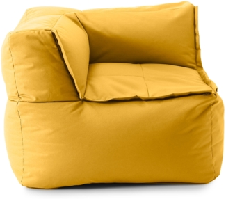 Lumaland Sitzsack-Sofa, Polyester, Eckteil, Senfgelb, 70 x 81 x 81 cm