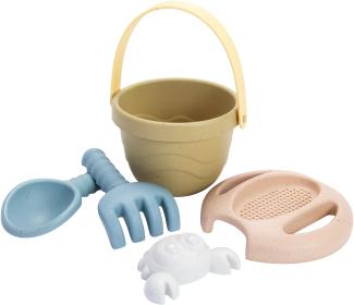 Dantoy A/S 'BIO' Eimer Strandset in Geschenk Box, 5-teilig, Kunststoff mehrfarbig