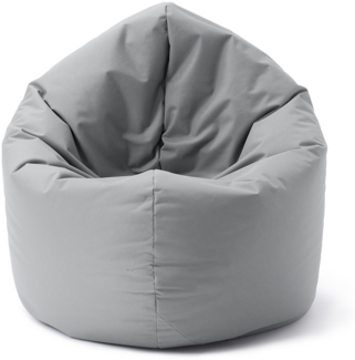 Lumaland Indoor / Outdoor Sitzsack, 2-in-1-Sitzsack, Polyester, 120 x 80 x 75 cm, 300 Liter, Silbergrau