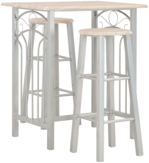 vidaXL 3-tlg. Bar-Set Holz und Stahl 284398