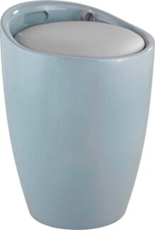 WENKO Hocker Candy Grey, Badhocker, mit abnehmbarem Wäschesack