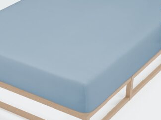 Castell Jersey-Stretch-Spannbetttuch, Taubenblau, 1x 90x190 cm - 100x200 cm, 90x200 cm