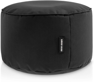 Green Bean® Sitzsack-Hocker 45x25cm mit EPS-Perlen Füllung - Sitz-Pouf für Sitzsäcke - Sitzhocker für Kinder und Erwachsene - Schwarz