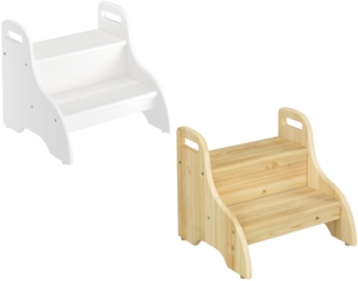 Tritthocker für Kinder und Erwachsene als Badezimmerhocker zum Zähneputzen V-90.92-05Kiefer
