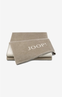 JOOP! 'Uni-Doubleface' Wohndecke, Baumwollmischgewebe, sand / pergament, 150 x 200 cm