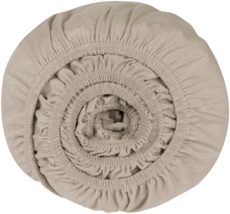 Schiesser 'Flexi' Spannbettlaken mit Gummizug, Jersey / Elasthan, Silber, 140x200 cm