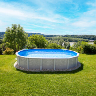 Steinbach Stahlwand Swimming Pool Set "Grande oval", 610 x 366 x 135 cm,ohne Zubehörset