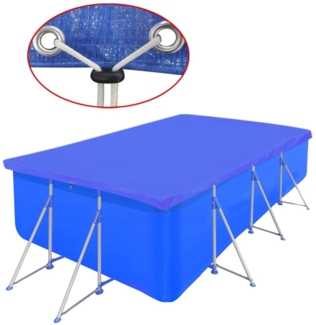 vidaXL Poolabdeckung rechteckig, Polyethylen blau, 394x207 cm
