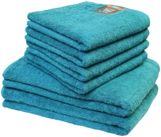 Möve Superwuschel Frottier Set 6-tlg|4x Handtuch 50x100 cm + 2x Duschtuch 80x150 cm| lagoon