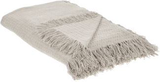 Tagesdecke YERBENT Baumwolle 200 x 220 cm Hellgrau