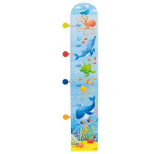 goki Messlatte Herr Wal und das Meer, Holz (Set, 5-tlg, 1), Scala von 80 - 140 cm