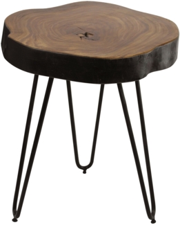 Wohnling Massivholz Sheesham Beistelltisch 35x35 cm