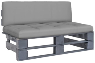 vidaXL Outdoor-Mittelsofa Paletten Imprägniertes Kiefernholz Grau 3066483