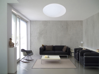 Deckenleuchte, LEDs/230V/15W, 3000K, DELA PUTZ 15W, 1. 500 lm Ø 400, Ausl. 100