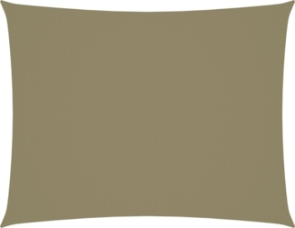 vidaXL Sonnensegel Oxford-Gewebe Rechteckig 6x8 m Beige