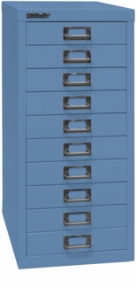Bisley MultiDrawer™, 29er Serie, DIN A4, 10 Schubladen, Farbe blau