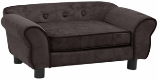 vidaXL Hundesofa, Plüsch, Braun, 30 x 45 x 72 cm