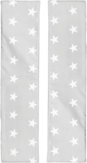 roba Bankauflage für Kinderpartybänke - 2er Sitzkissen-Set im Design Little Stars - Polster passend zu roba Partygarnituren - Grau / Weiß