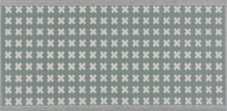 Outdoor Teppich hellgrün 90 x 180 cm geometrisches Muster ROHTAK