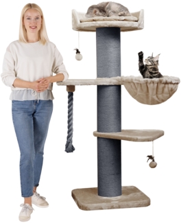 Happypet Kratzbaum COOPER, Katzenbaum 'Cooper', Gesamthöhe 150 cm, mit Spielseil und Spielball