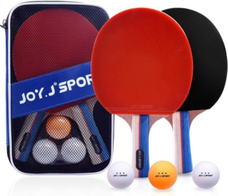 LuxusKollektion Tischtennis Schläger Set mit 2 Schläger und 3 Bällen