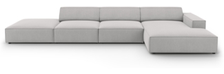 Micadoni 5-Sitzer Ecksofa Jodie Light Grey