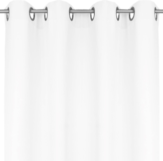 Bestlivings Blickdichte Weiße Gardine mit Ösen in 140x145 cm ( BxL ), in vielen Größen und Farben