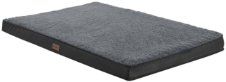 Juskys 'Milow' Hundebett, orthopädisch, flauschig & formstabil, Bezug abnehmbar & waschbar, große Hunde, Grau, 112x81 cm