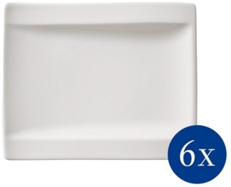 Villeroy & Boch Brotteller NewWave Brotteller, 18x15 cm, 6 Stück, weiß, (6 St)