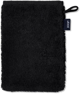 JOOP! Waschlappen - Waschhandschuh, Doubleface, Walkfrottier Schwarz 16x22cm
