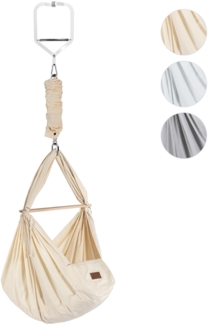Federwiege mit Türklammer Dreamcatcher ButterCup Weiß Schafwolle