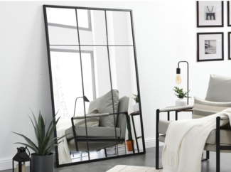 Spiegel Fenster Industriell - Eisen - 105 x 150 cm - Schwarz - BELLAGIO