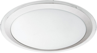 Eglo 95678 Deckenleuchte Competa 1 in weiß und silber 24W H:4 Ø 43,5cm
