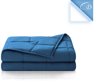 Dailydream Therapie Gewichtsdecke aus Baumwolle, 7Kg für Erwachsene, 155 x 200 cm, Blau