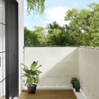 vidaXL Balkon-Sichtschutz Creme 120x700 cm 100 % Polyester-Oxford 4000207