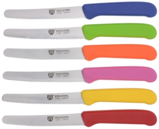 Frühstücksmesser / Brötchenmesser, 6 Stück, bunt