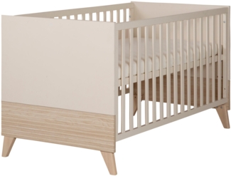 roba Kombi-Kinderbett 'Sidney' 70 x 140 cm - Höhenverstellbar - Cashmere / Eichen Dekor
