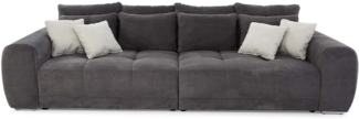 BIG-SOFA Federkern 306/134/86 cm, Liegefläche 120/240 cm, Cord Grau Anthrazit