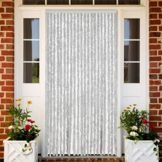 vidaXL Fliegenvorhang Grau 90x220 cm Chenille 377349