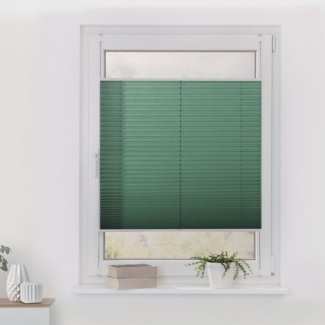 Lichtblick Plissee Nizza Salbei Tageslicht; einfache Installation mit Klemmträgern; verspannt, (L x B), 130,0 cm, 45,0 cm