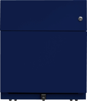 Rollcontainer Note™ mit Griffleiste, 1 Universalschublade, 1 HR-Schublade, Farbe oxfordblau