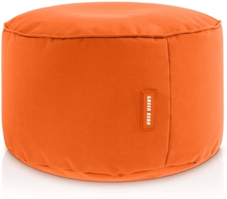 Green Bean® Sitzsack-Hocker 45x25cm mit EPS-Perlen Füllung - Sitz-Pouf für Sitzsäcke - Sitzhocker für Kinder und Erwachsene - Orange