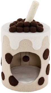 Costway Kratztonne, Teddyvlies, Ø 37x67 cm, Beige