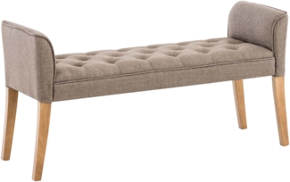 CLP Chaiselongue Cleopatra Gestell aus Kautschukholz,taupe antik-hell