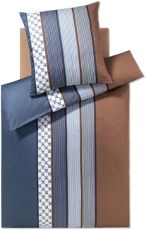 JOOP 'Cornflower Stripe' Bettwäsche, Baumwolle, Ocean, 200x220 cm + 2x 80x80 cm