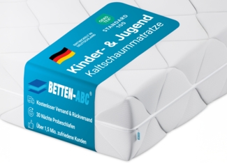 Betten-ABC Kidz – Kinder- und Jugendmatratze mit waschbarem Bezug, Gesamthöhe ca. 14 cm, Größe: 140x200