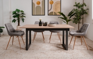 Finori Denver 50 Auszugstisch, Dekor Artisan Oak / anthrazit | Auszugstisch für Esszimmer | Maß: B x H x T ca. 160-200 x 75 x 90 cm | Auszugstisch mit 1 Einlegeplatte a 40 cm