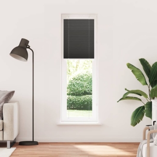 vidaXL Plissee Schwarz 60x200 cm Stoffbreite 59,4 cm Polyester 4015152