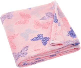 Playshoes Fleecedecke, Rosa Schmetterlinge, 75x100 cm
